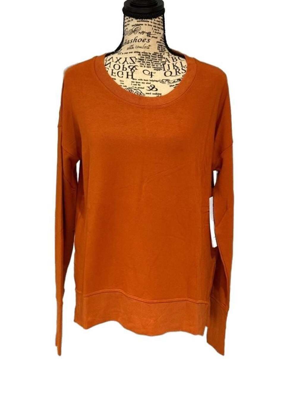NWT Athleta Coaster Luxe Sweatshirt Small Burnt Orange Crewneck Pullover